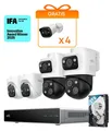 eufy PoE NVR Security System S4 mit 2× Bullet-PTZ-Kameras und 2× Turret-Kameras
