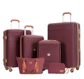 Travelhouse Trolleyset Bari, 4 Rollen, (Spar-Set, 6 tlg., Hartschalen Trolley-Set 6-teilig)