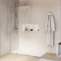 Bernstein Duschabtrennung Walk-In Nano NT101 Mit Schiebetür Chrom Klarglas Glas 8 mm 140cm
