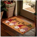 BRUBAKER Fußmatte Merry Christmas - 45 x 75 cm Schmutzfangmatte mit Wichteln - Braun, Rechteckig, Höhe: 16 mm, Fußmatte für Außen und Innen aus Kokos - Wetterfest und Rutschfest braun