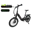 20 Zoll ECOFOLD BFH400N Elektrofahrrad Ebike Klapprad BaFang Heckmotor  250W 7 Gang 504 Wh Faltrad schwarz - Schwarz