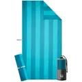 Blumtal Strandtuch, Türkis, Blau, Textil, Gestreift, Rechteckig, 90x180 cm, unisex, Reach, Badtextilien, Strandtücher