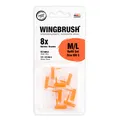 WINGBRUSH® Wingbrush Interdentalbürste Refill-Set 8 M/L (ISO 3) x Wechselbürsten + Reiseetui | Bekannt aus "Die Höhle der Löwen"