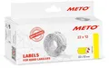 Meto Preisauszeichner Etiketten (22x12 mm, 1-Zeilig, 6.000 Stück, fluor gelb, permanent, Preisetiketten für Meto, Contact, Sato, Avery, Tovel, Samark etc.)