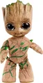 Mattel Marvel Plüschfigur Tanzender und sprechender Groovin’ Groot aus der Disney+-Serie Ich bin Groot“, weiches Spielzeug als Geschenk oder für Sammler, HJM23
