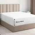 Bettlaken mit Gummizug 135x190x40 cm in Weiß -