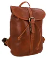 Gusti Bennett Rucksack Laptoptasche Cityrucksack Lederrucksack Aktentasche Damen Herren Braun Leder 12L