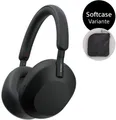 Sony WH1000XM5 Over-Ear-Kopfhörer (Freisprechfunktion, Hi-Res, Multi-Point-Verbindung, Noise-Cancelling, Rauschunterdrückung, Sprachsteuerung, Alexa, Google Assistant, A2DP Bluetooth, Bluetooth, HFP, HSP, AVRCP Bluetooth, inkl. Leichter Schutzhülle (Soft-Case)