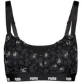 PUMA Sport-Bustier WOMEN PRINTED PADDED TOP (1er Pack) elastisch, Animal-Print schwarz S