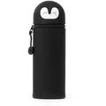 Legami Kawaii 2-in-1-Schulmäppchen in weicher Silikon, Tisch-Stifthalter mit Reißverschluss H 18,5 cm, Penguin „Always Cool“ - Schwarz