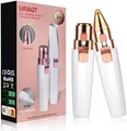 URAQT Gesichtshaarentferner für frauen, 2 in 1 USB Elektrischer Augenbrauen Rasier, Schmerzfrei