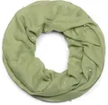 styleBREAKER Damen Loop Schal mit Perlen Applikation, Unifarben, Leichter Schlauchschal Einfarbig, Tuch 01016168, Farbe:Oliv