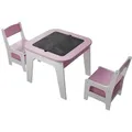 Juskys Kindersitzgruppe, Rosa, Holz, 60x50x60 cm, Kinder- & Jugendzimmer, Kindermöbel, Kindersitzmöbel & -tische, Kindersitzgruppen