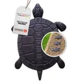 10 Stück Design Gehwegplatten Schildkröte - Deko Trittstein anthrazit -Terrassenplatte Gusseisen für Garten und Wege - Gartenplatten wetterfest und rutschfest, Trittplatten 32x23cm