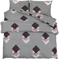 vidaXL Bettwäsche-Set Grau 220x240 cm Baumwolle 136467