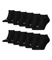 PUMA 12 Paar Sneaker Invisible Socken Gr. 35-49 Unisex für Damen Herren Füßlinge, Farbe:200 - black, Socken & Strümpfe:43-46