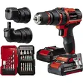 Einhell TE-CD 18/45 3X-Li+22 Akku-Bohrschrauber | 2 Akkus, Ladegerät & Bit-Set