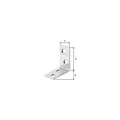 GAH Alberts Stuhlwinkel 30x30x14mm Stahl roh gelb sendz.