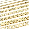 HOPLO Panzerkette Goldkette Panzerkette Halskette Breite 4,5 mm 60 cm 333-8 Karat Gold, Made in Germany goldfarben 60 cm Unisex | 4.5 mm