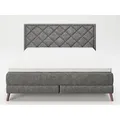 PLAYBOY Boxspringbett "AUDREY" (Anthrazit, 180 x 200 cm)