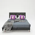 PLAYBOY - Boxspringbett "AUDREY", 180x200, Samtstoffbezug mit Diamond Stitching,