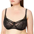 Passionata Maddie, Balconnet Außenträger-BH, Damen Unterwäsche, Schwarz, 80E