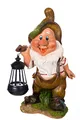 Birendy Figur, Zwerg, Gartenzwerg Gartenwichtel mit Solarlampe NF11021-2D 37 cm