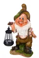 Figur, Zwerg, Gartenzwerg Gartenwichtel mit Solarlampe NF110212D 37 cm
