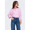 ONLY Hemdbluse ONLNEW LINA GRACE LS STRIPE EMB SHIRT lila|rosa M (38)