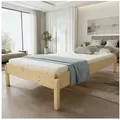 TUGA-Holztech Massivholzbett Stapelbett 70 x 200 cm 24 cm Fichte Holzbett Gästebett Vollholzbett, Breite 70 80 90 100 120 Länge 140 160 190 200 210 220 H=24/34/44 cm 70 cm x 200 cm x 24 cm