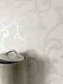Newroom Vliestapete Varallo Hellgrau Tapete Mustertapete Ornamente, Leicht glänzend, strukturiert, Prunkvoll