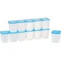MiraHome Gefrierdosen Sets Transparent Blau – Vorratsdosen mit Deckel Luftdicht zur Aufbewahrung & Organisation für Lebensmittel – Austrian Qu... - Blau/Transparent