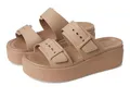 Crocs Damen Brooklyn Buckle Low Wedge Sandal, Latte, 39/40 EU
