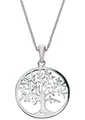 Firetti Kette mit Anhänger Schmuck Geschenk Silber 925 Halsschmuck Halskette Panzerkette Baum