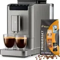 Tchibo Kaffeevollautomat Esperto2 Caffè 2.0 für Caffè Crema und Espresso, Titanium Silver