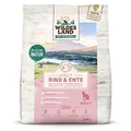 WILDES LAND – Rind | Trockenfutter mit extra hohem Fleischanteil und natürlichen Zutaten für ausgewachsene Katzen. Getreidefreies Alleinfutter ohne Zusatzstoffe im Beutel | 400g Rind
