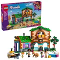 LEGO 42654 Friends Ponyhof & Stall, 2 Figuren, 2 Mikro-Figuren, Katze, 3 Ponys