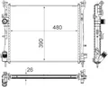 MAHLE Kühler Wasserkühler Motorkühlung Motorkühler BEHR CR 947 000S