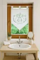 HOSSNER - ART OF HOME DECO Scheibengardine 40x60 cm (1 St), Schlaufen, blickdicht, Baumwolle, Vintage, Romantische Stickerei