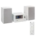 MEDION P85003 Micro Audio System Kompaktanlage (Internetradio, DAB+, PLL UKW Radio, Bluetooth, USB Anschluss, AUX, 2x150 W) weiß