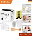 Milukon Nasenhaar Wachs Set – 100g Wachs, 20 Applikatoren, für die ganze Familie