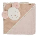 Fehn Kapuzenbadetuch Maus – Bade-Poncho aus Frottee mit Kapuze und Maus Motiv – saugstark & kuschelweich – für Babys und Kleinkinder ab 0+ Monaten
