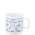 KAHLA 485300A75019H Blau Saks Kaffeebecher 0,30 l | Kaffeetasse mit Strohmuster aus Porzellan