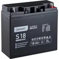 Accurat Supply AGM Solarbatterie S18-12V, 18Ah, 30% mehr Kapazität, zyklenfest- VRLA Versorgungsbatterie, Aufbaubatterie Wohnmobil, Wohnwagen Batterie, Bootsbatterie, Bleiakku für Camping