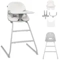 LIONELO DALIA 2-in-1 Babystuhl 6-36 Monate 15 kg, Hochstuhl für ältere Kinder bis 60 kg, 5-Punkt-Gurt, 2 Fußstützen, Tablett, mit dem Kind mitwachsend