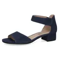 CAPRICE Damen Sandalen mit Absatz aus Leder mit Riemchen, Blau (Ocean Suede), 38,5 EU