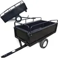 Wiltec Kippanhänger 200x78x94,5cm 300kg Rasentraktor Kipper Kippmulde Garten