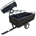 Wiltec - Kippanhänger 200 X 78 X 94,5 Cm Bis 300 Kg, Anhänger Kipper Für Rasentraktor Mit Gitter U. Abnehmbaren Seitenwänden, Anhänger Mit Kippfunktion