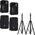 RCF ART 708-A MK V Doppelpack + Schutzhüllen + Lautsprecherstative | Neu
