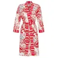 Ringella Kimono Modischer Damen Morgenmantel, 100cm, Baumwollmischung, Kimonokragen, Gürtel, Modisches Design bunt 44